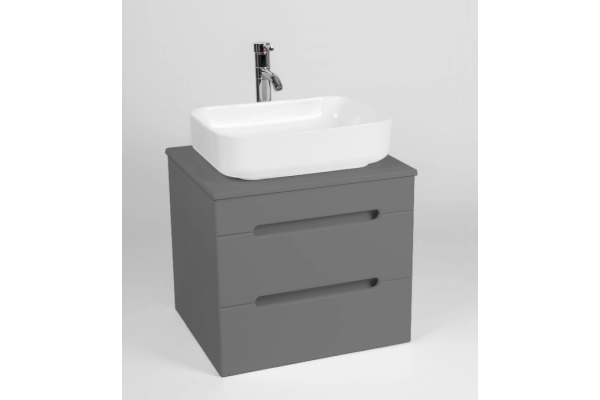 Тумба VIANT "Марсель" COMO 70 2 ящика подвесная графит 425х655х500 (VMAR70COG-T2YP)