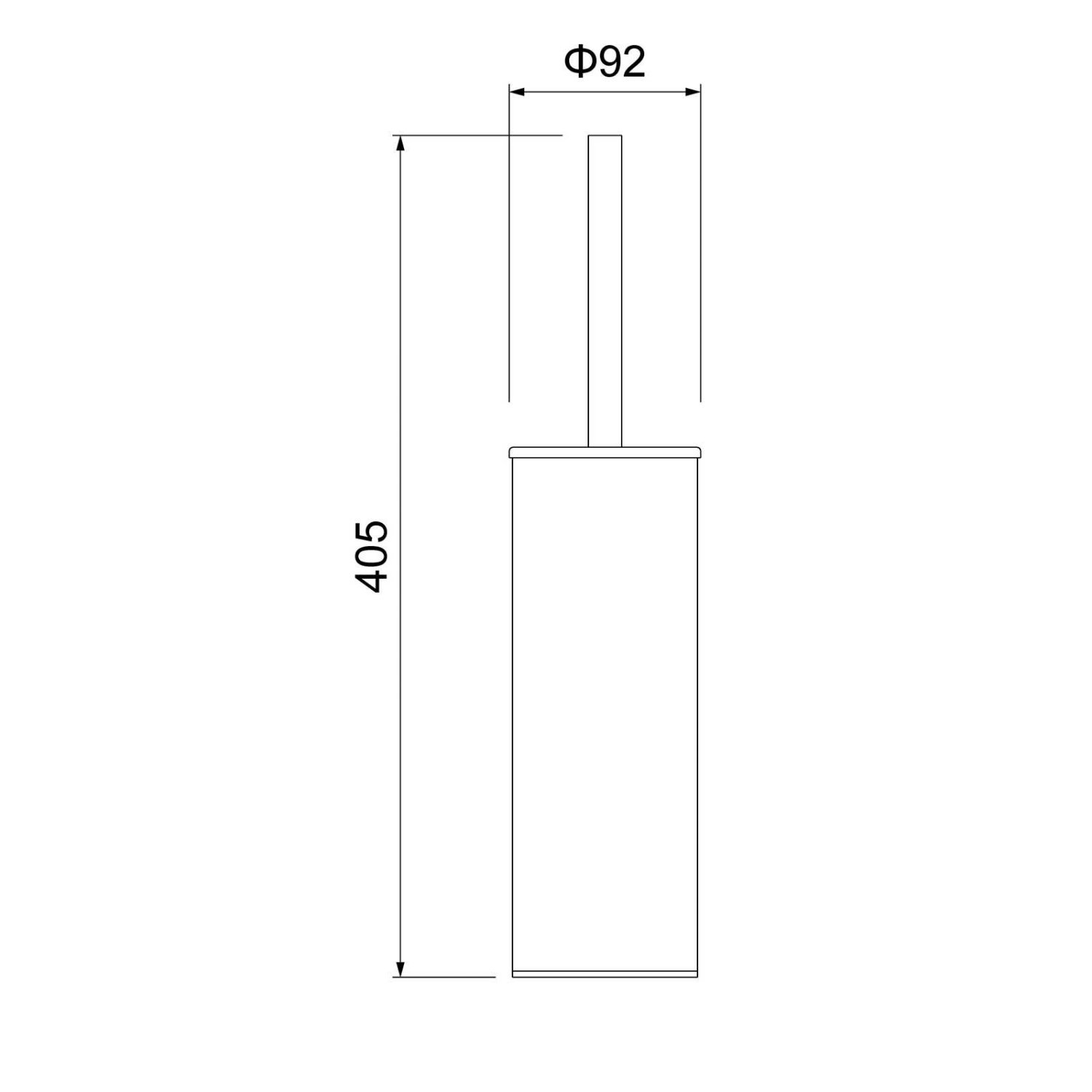 Щетка для туалета напольная Timo Saona хром (13161/00) - фото 2