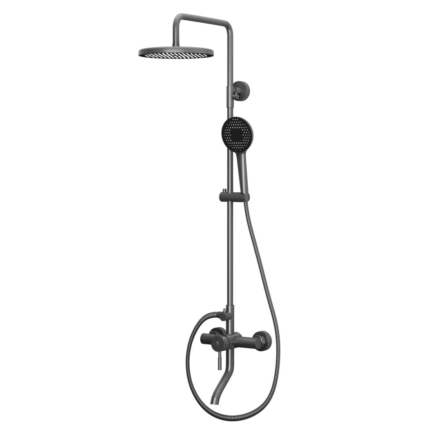 Душевая система с изливом RUSH Melos графит (SUS1101-40Grey)
