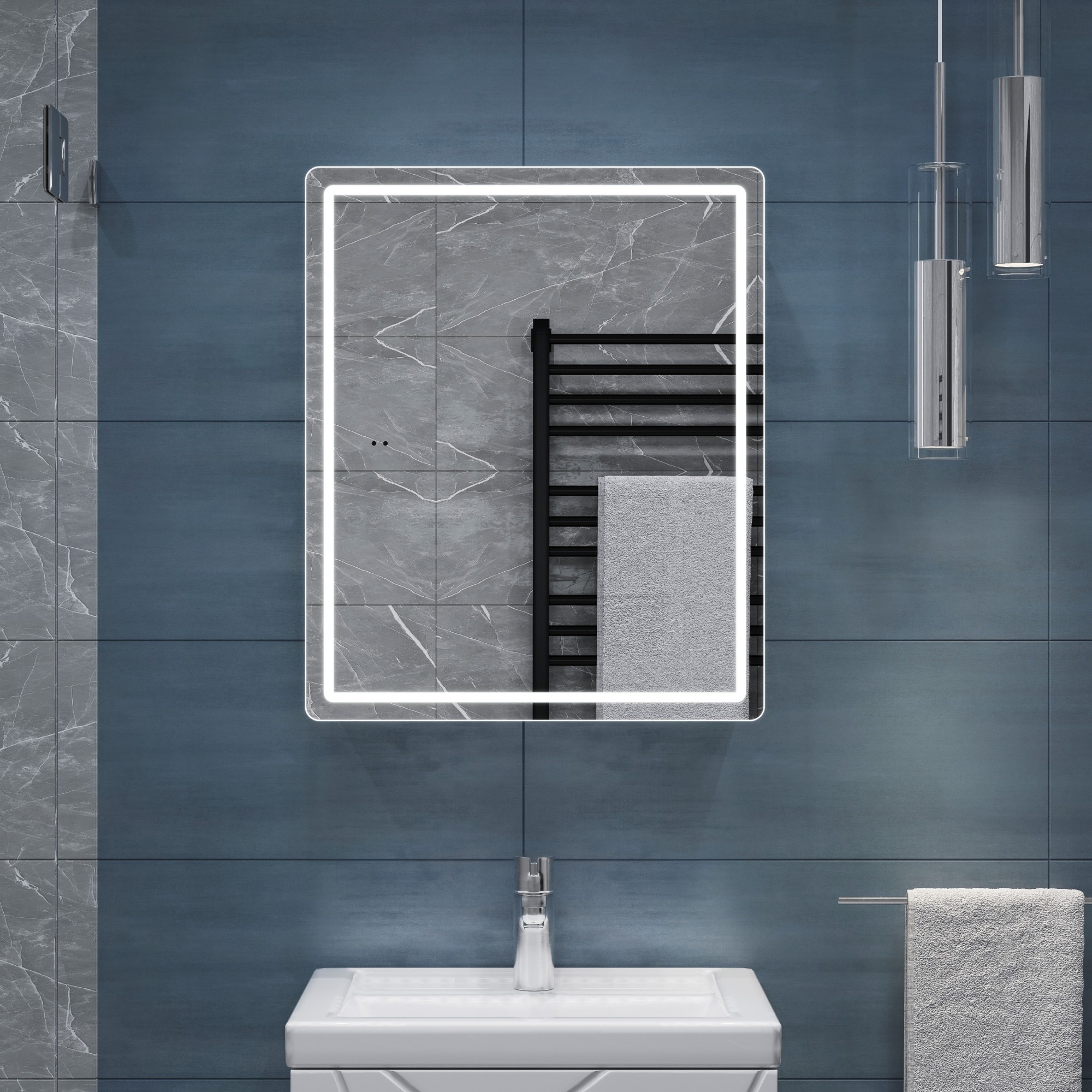 Зеркальный шкаф VIGO Geometry Classic 500 с зеркалом (453) - фото 12