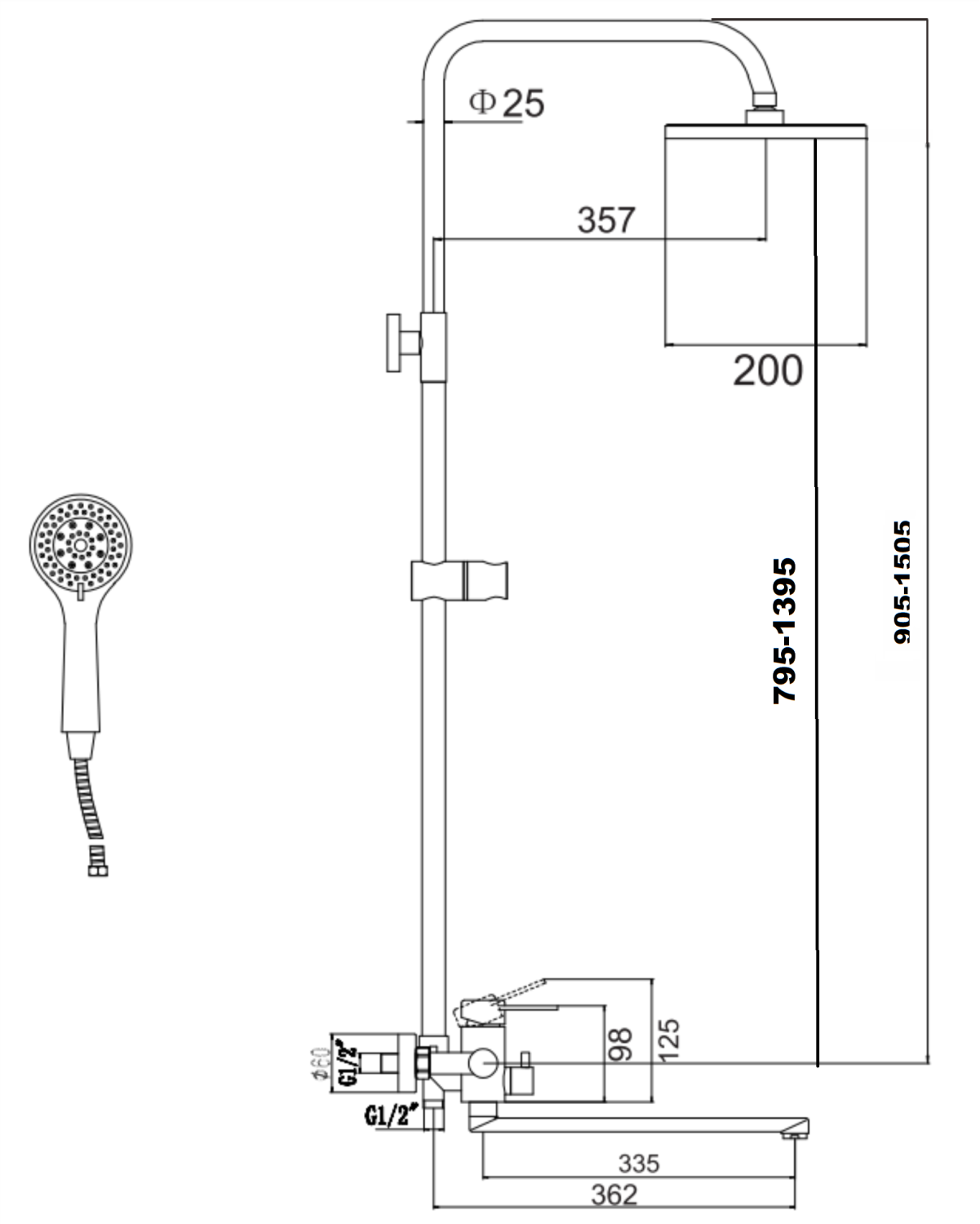 Душевая стойка Fmark (FS8345-35) - фото 2