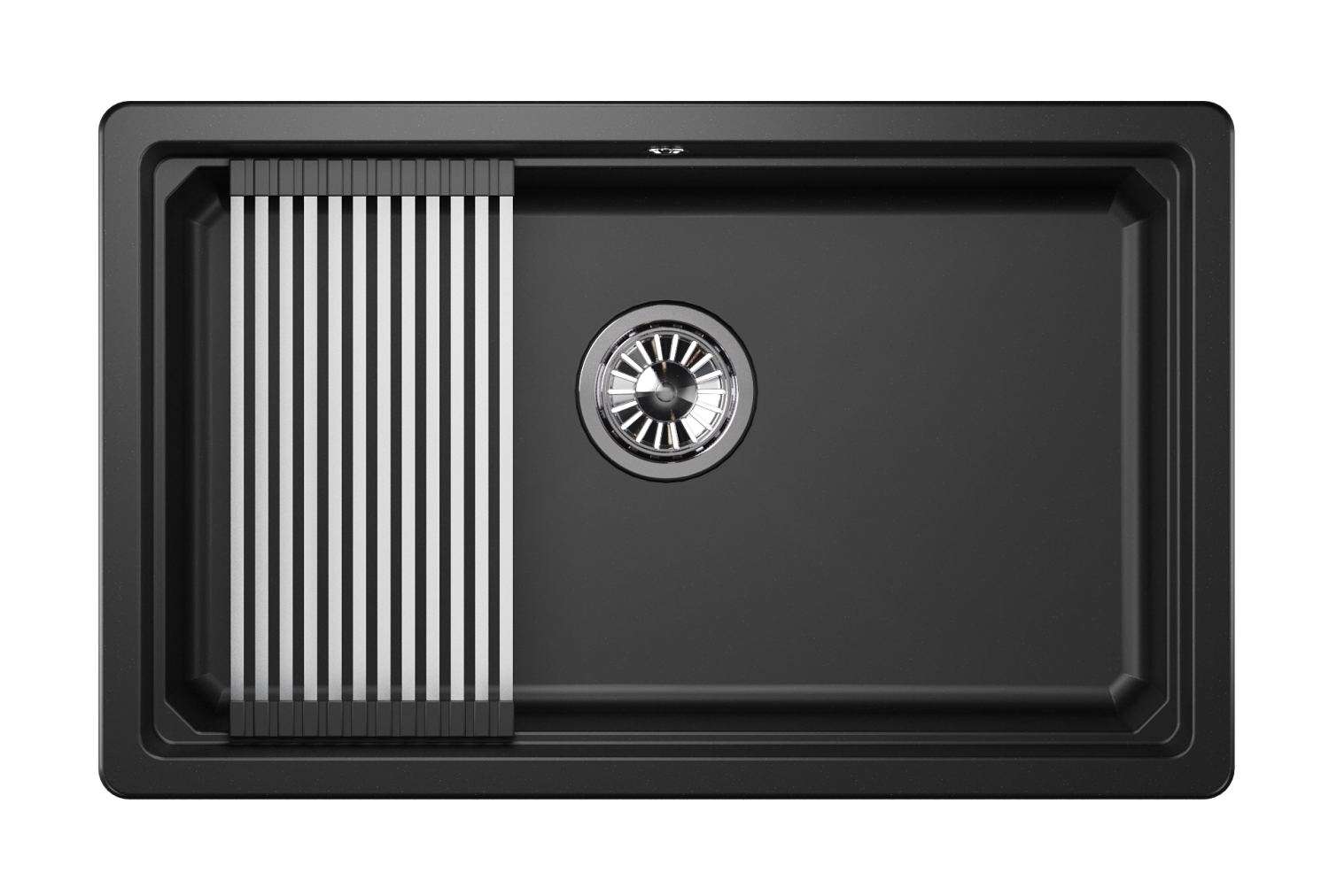 Кухонная мойка GRANULA Kitchen Space (7303U, ШВАРЦ)