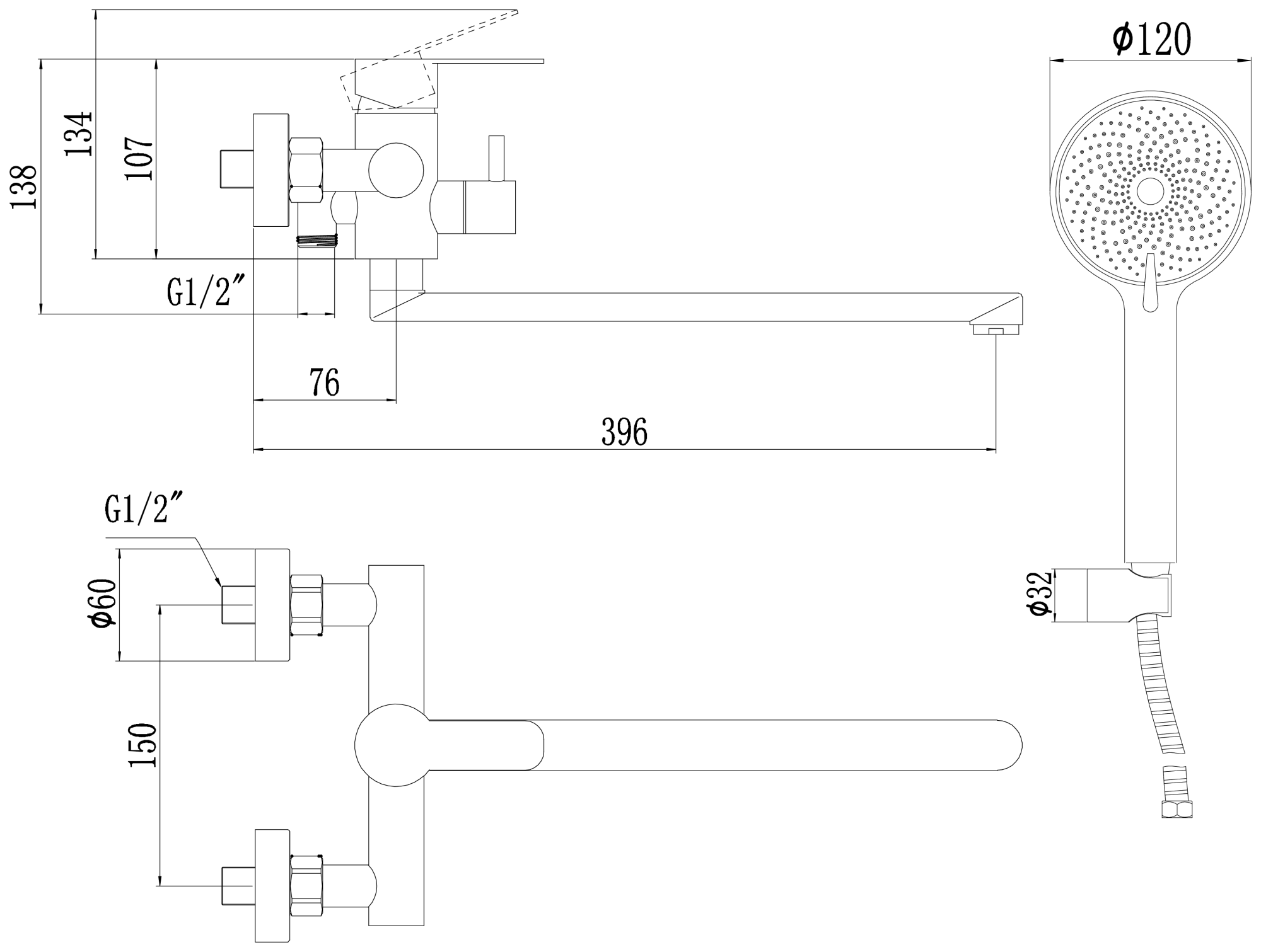 Смеситель для ванны Fmark (FS8225A) - фото 2