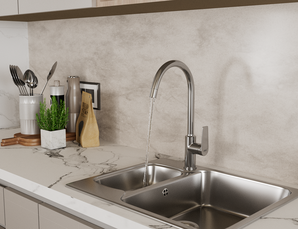 Смеситель DK для кухни высокий Bayern.Fürth (DA1522401) - фото 2