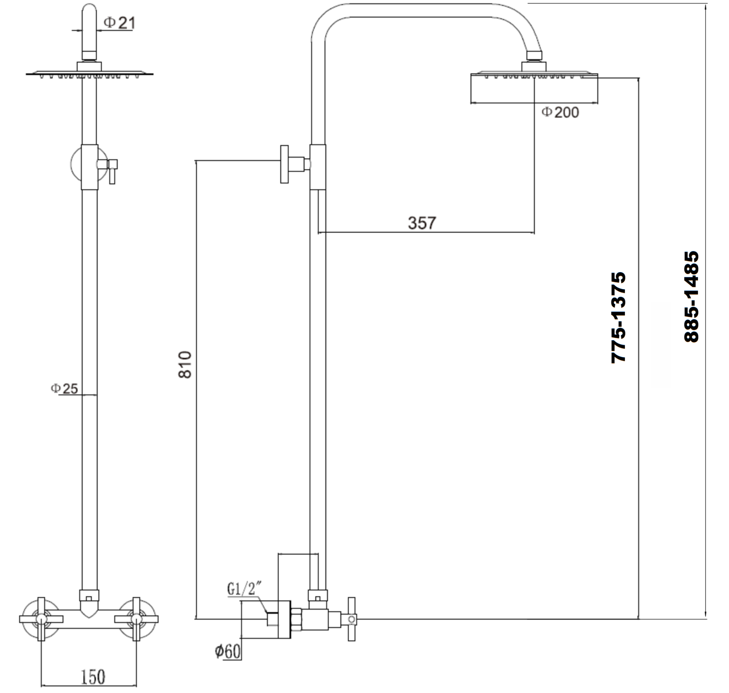 Душевая стойка Fmark (FS8405) - фото 2