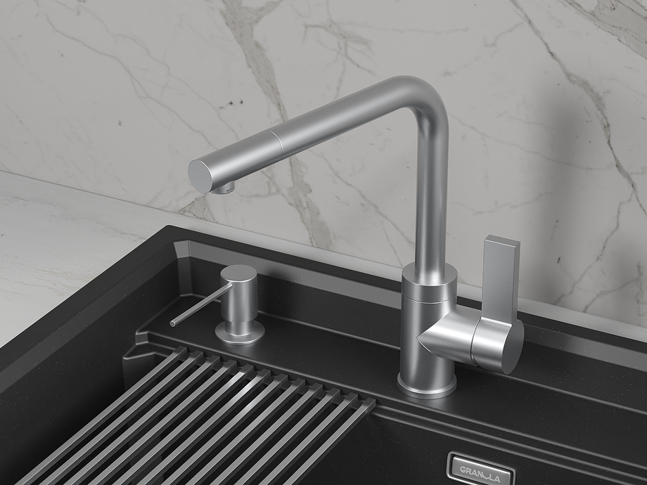Смеситель для кухни Granula (5504, НЕРЖ) - фото 2
