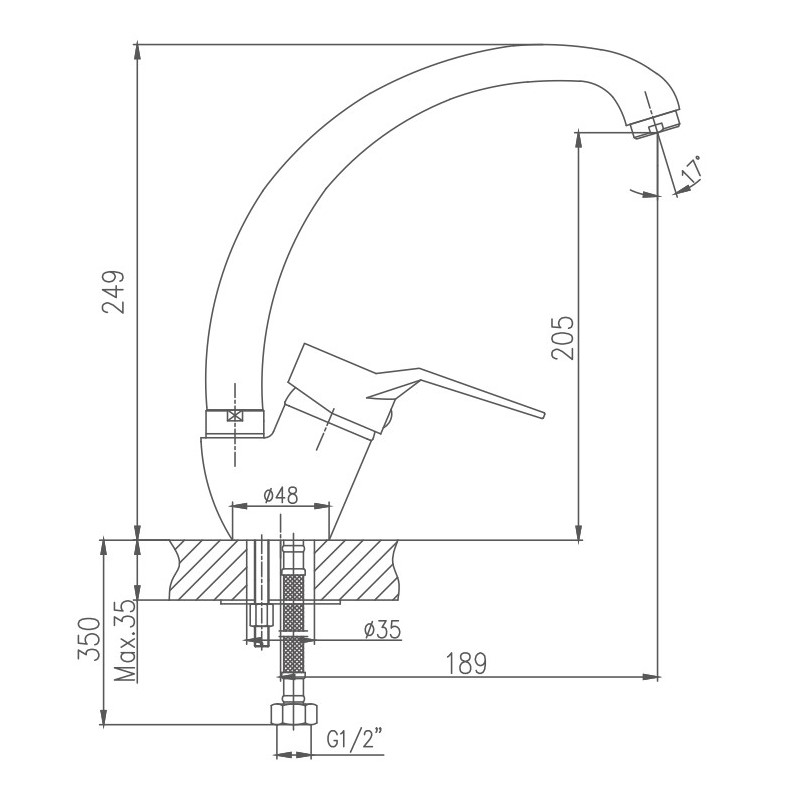 Смеситель для кухни Haiba (HB4163) - фото 2