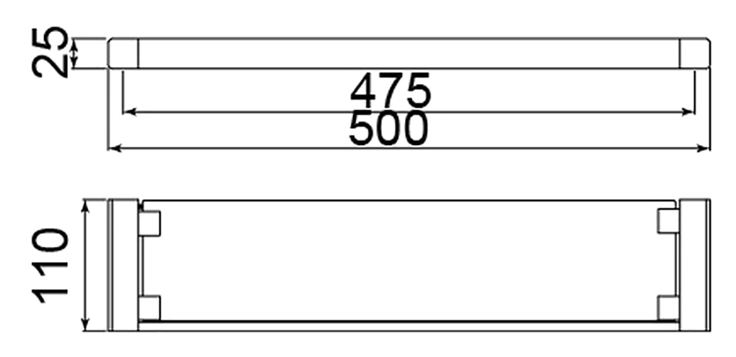 Полка в ванную стеклянная Timo Selene (14072/03) черный - фото 4