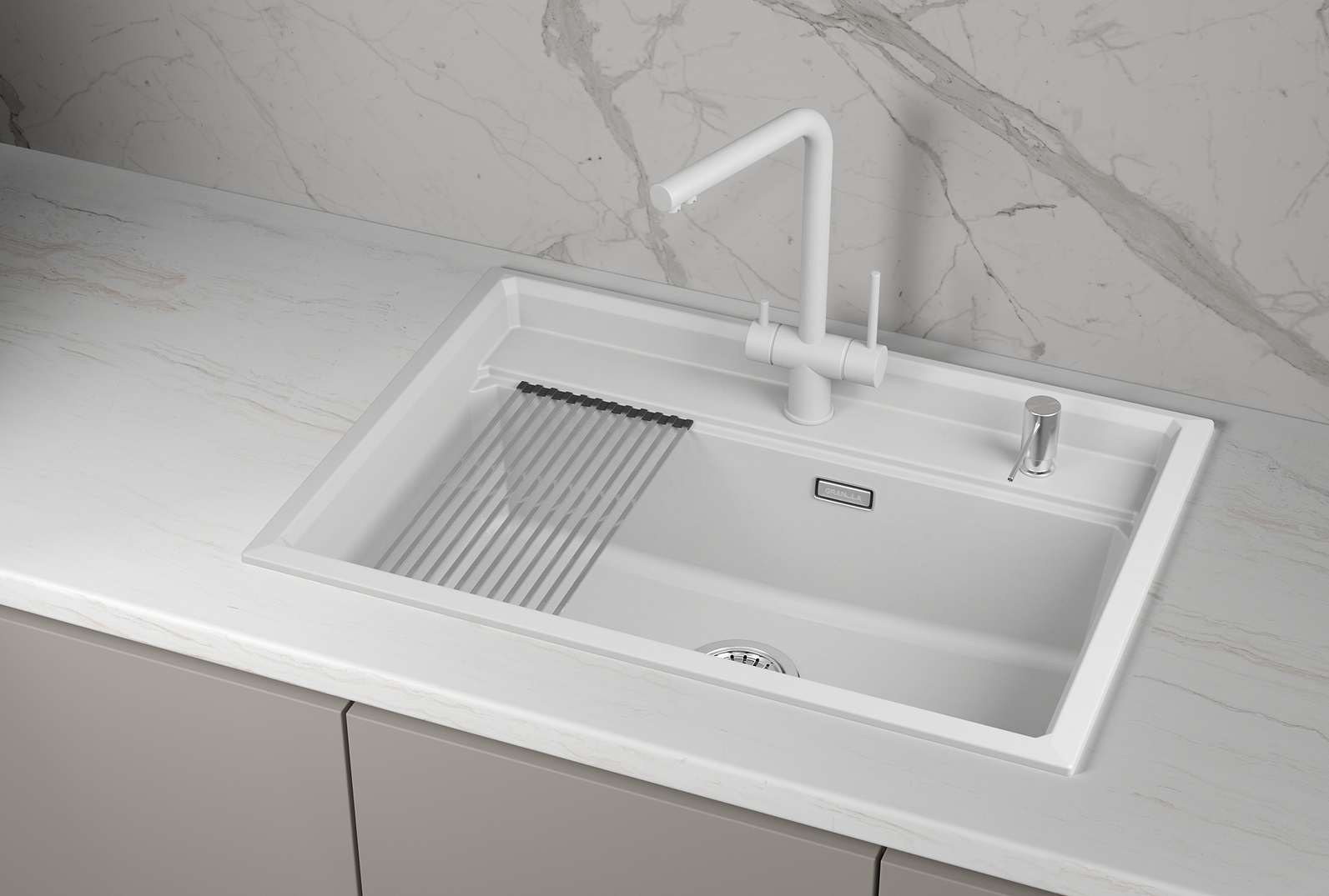 Кухонная мойка GRANULA кварц (7301i, АРКТИК) - фото 3