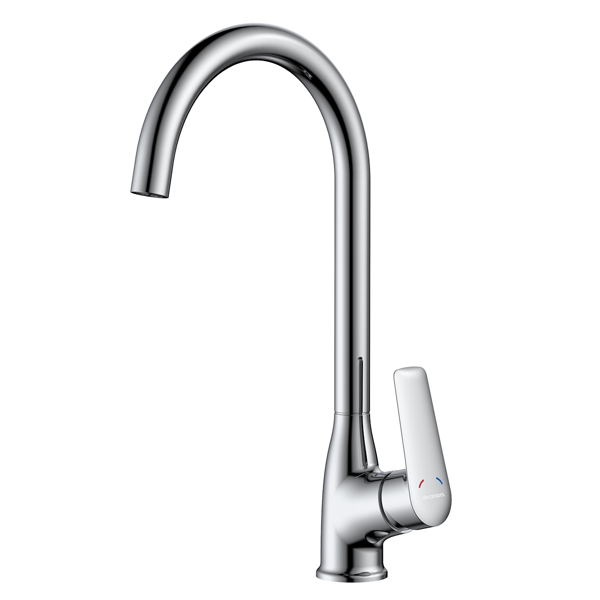 Смеситель DECOROOM DR27 для кухни с высоким поворотным изливом (DR27028) - фото 1