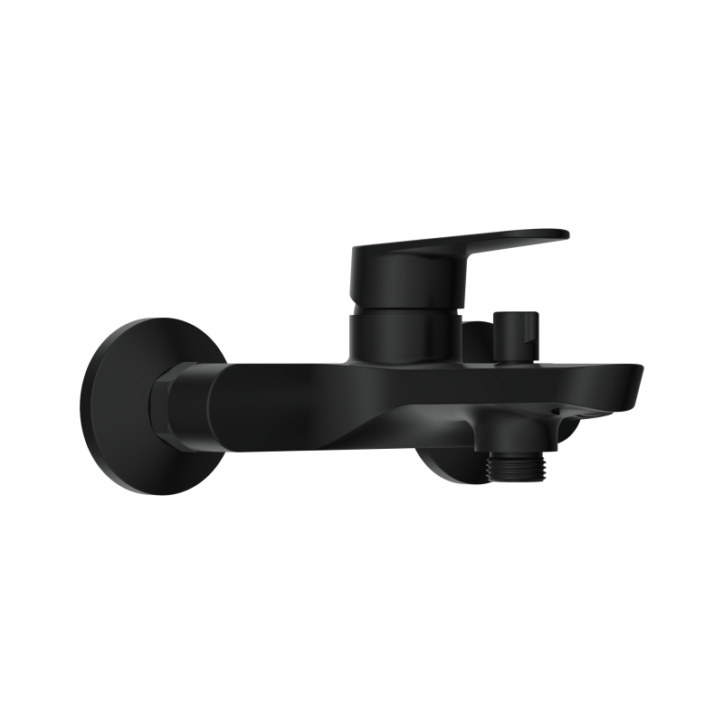 Смеситель для ванны CERSANIT LARA (с поворотным дивертором) однорычажный черный (68156) - фото 4