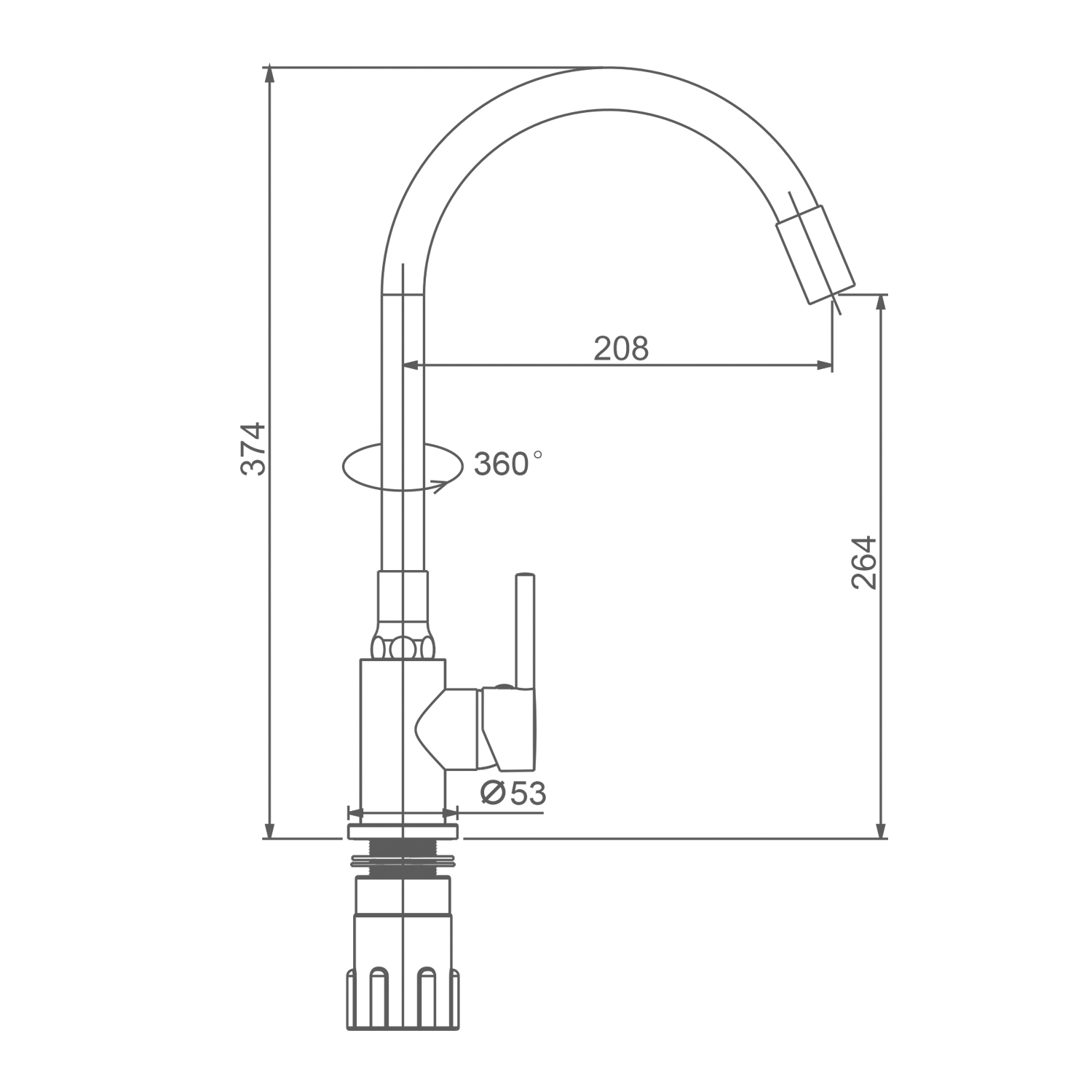 Смеситель Splenka для кухни с гибким изливом (S201.4407.05) - фото 10