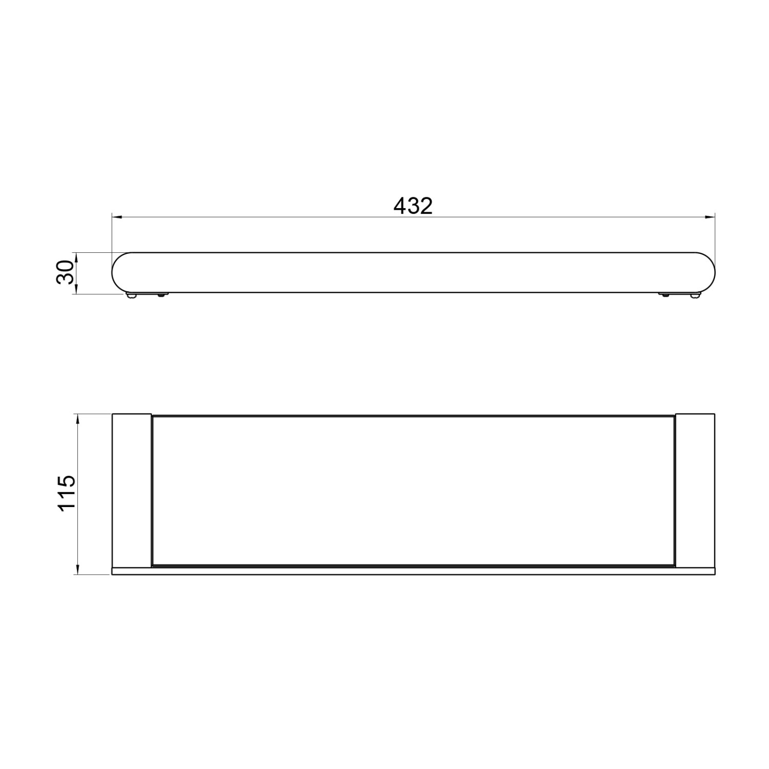 Полка стеклянная Timo Saona хром (13072/00) - фото 2