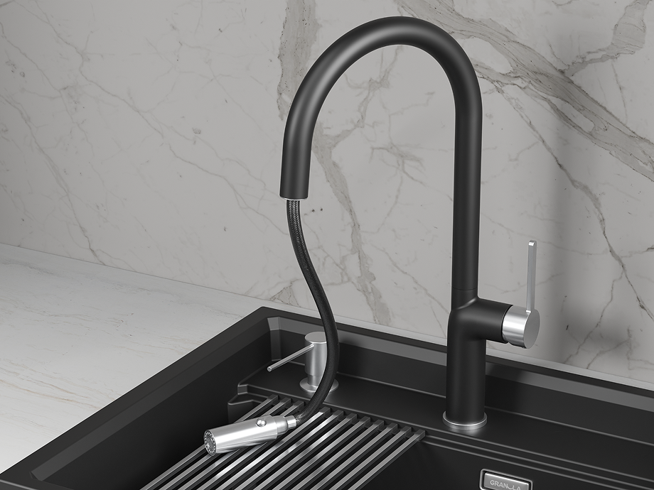 Смеситель для кухни GRANULA (9010, ТУРМАЛИН) - фото 3