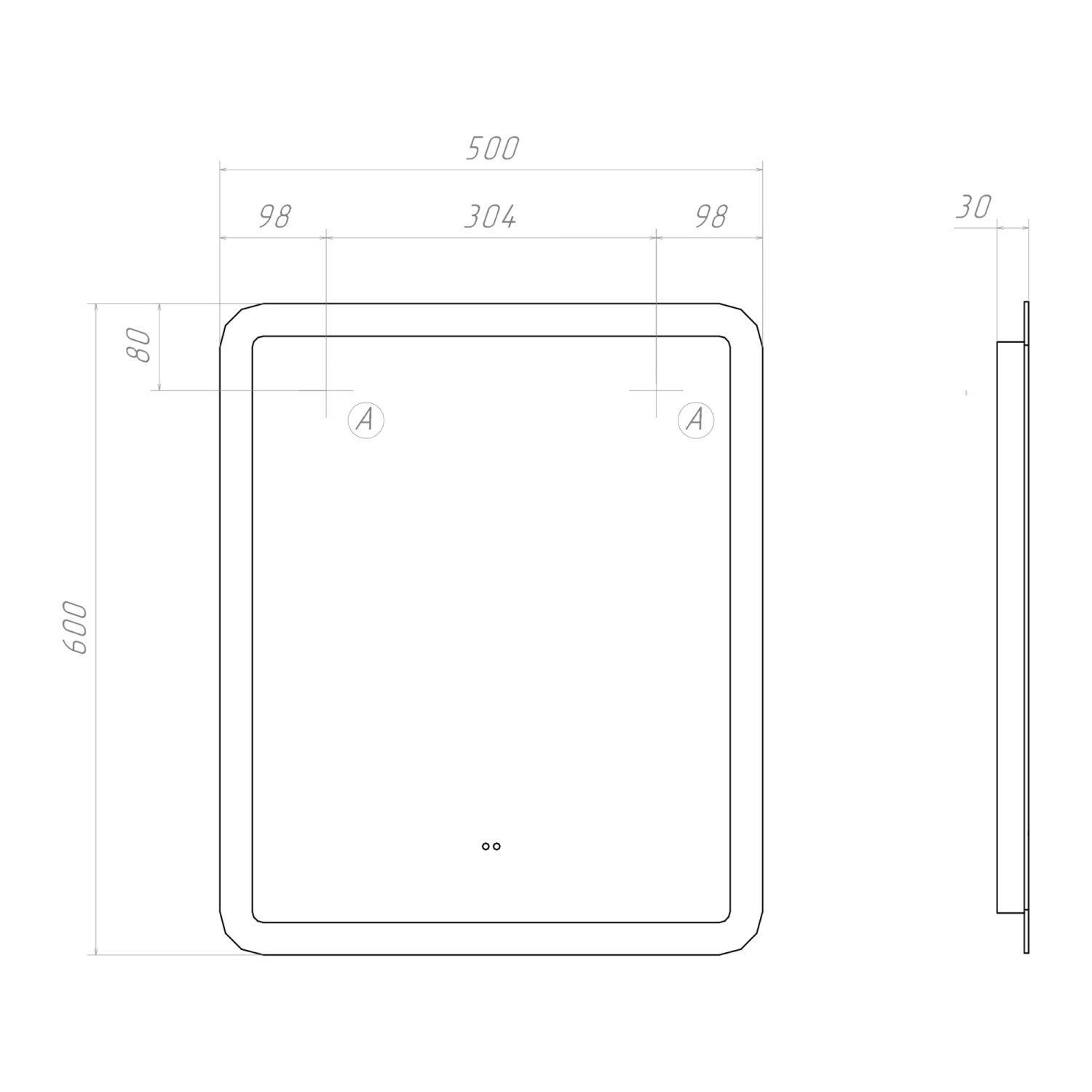 Зеркало VIGO Wing Classic 500 (80) - фото 3