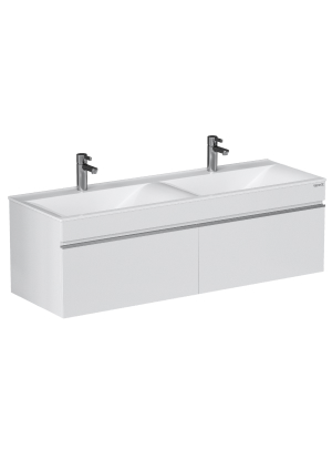 Тумба подвесная Velvex Pulsus 140 белая под раковину rkPUL.140-81 (Pulsus) (tp.PUL.PUL.140.2Y белый глянец) - фото 1