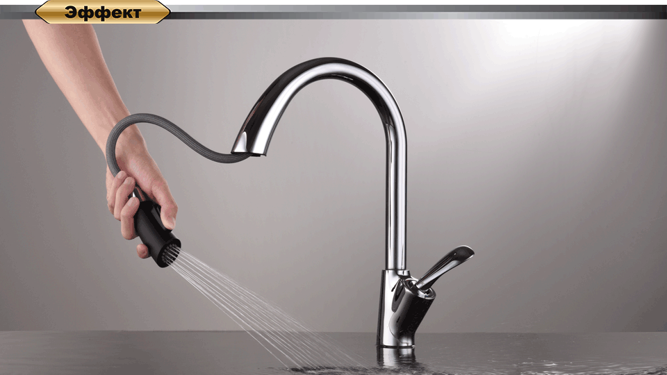 Смеситель для кухни DK Venice.Baciano (DA1032541) с выдвижной лейкой - фото 2