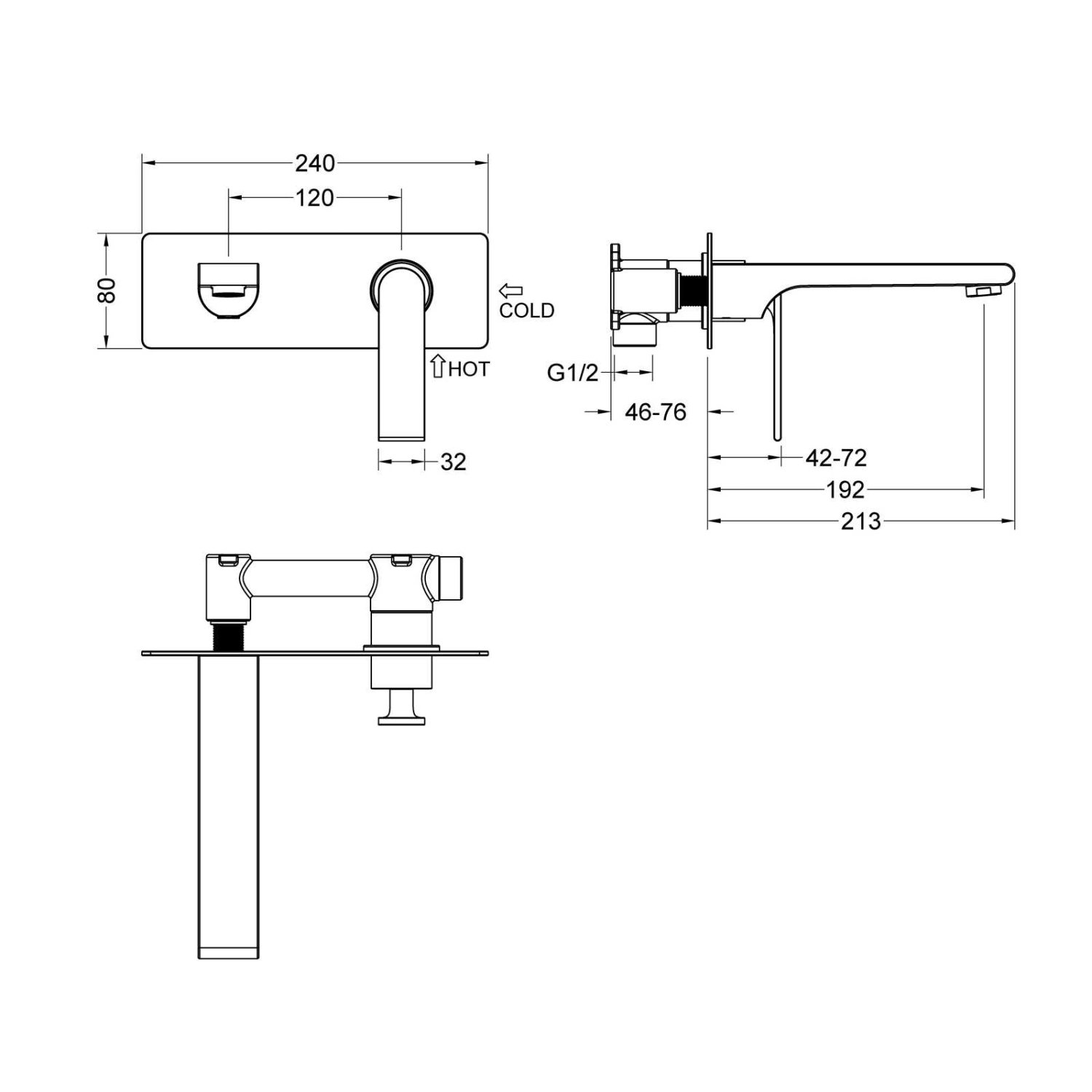 Смеситель для раковины встроенный Timo Anni (2771/03SM) черный - фото 2