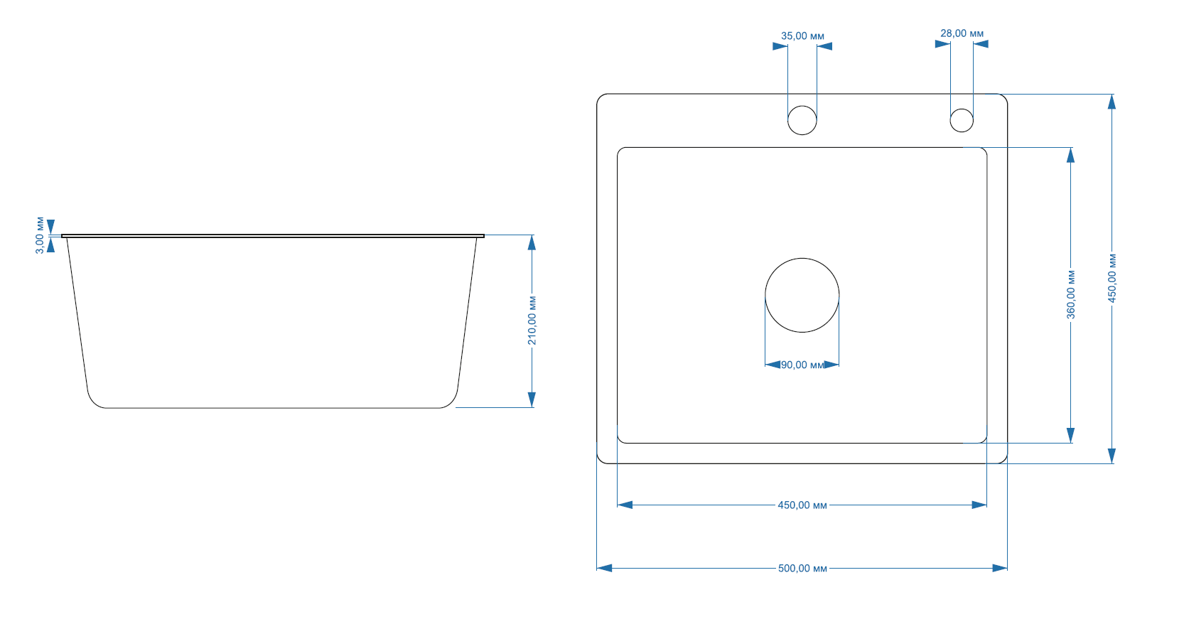 Мойка для кухни Fmark (FSC5045C) - фото 2