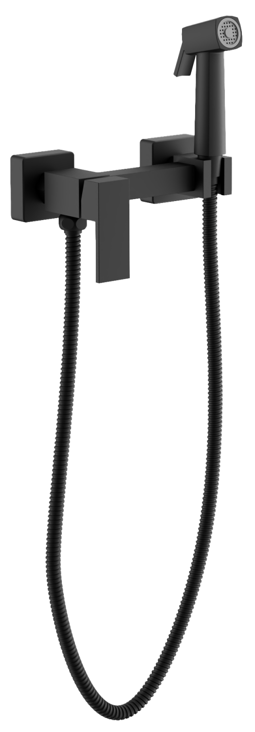 Смеситель BELZ с гигиенической лейкой черный (B55806-7) - фото 1