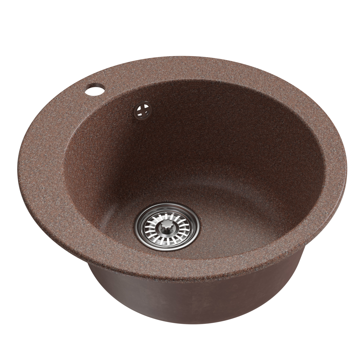 Мойкa MIXLINE ML-GM13 круглая  терракотовая (307) 495мм (глуб. чаши 200) NEW (551889)