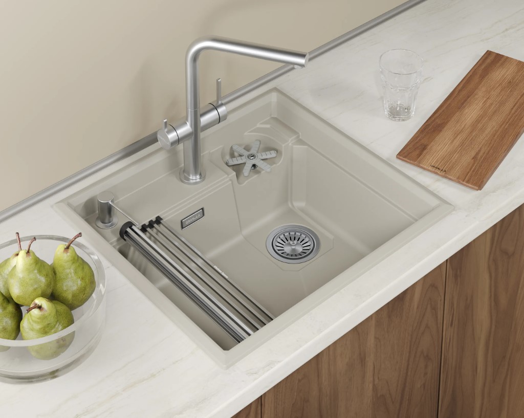 Кухонная мойка GRANULA KITCHEN SPACE RINZER кварц (5807R, КРЕМАН) - фото 2