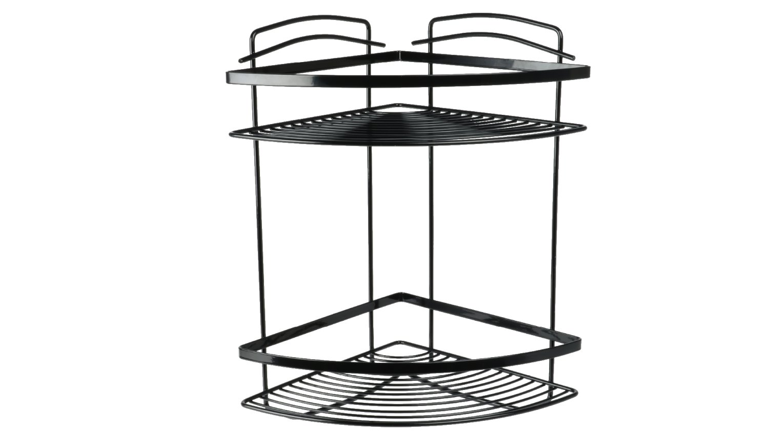 Полка угловая двухэтажная FIXSEN черная (FX-850B-2) - фото 1