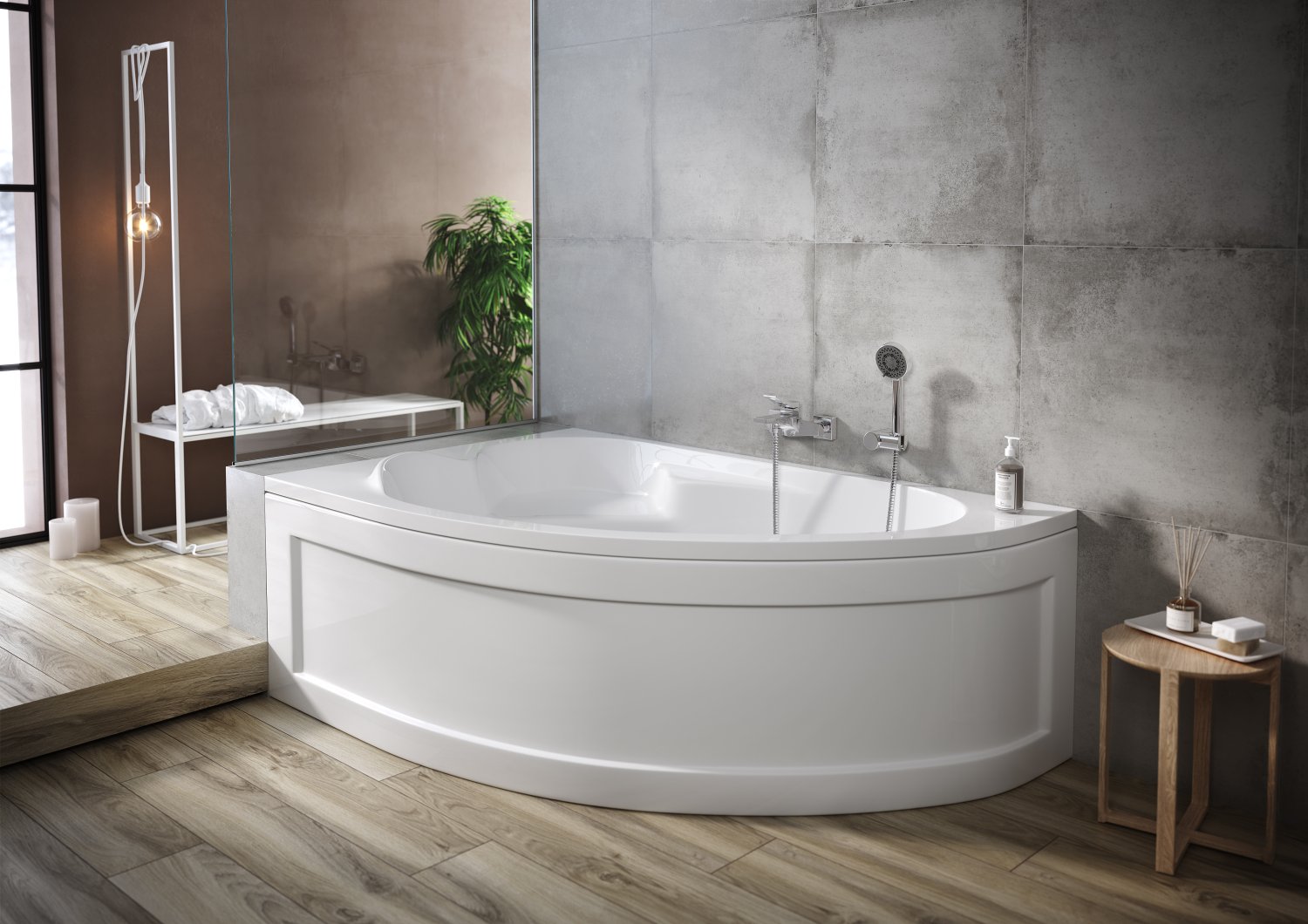 Ванна Cersanit  асимметричная KALIOPE 153x100 левая (63441) - фото 2