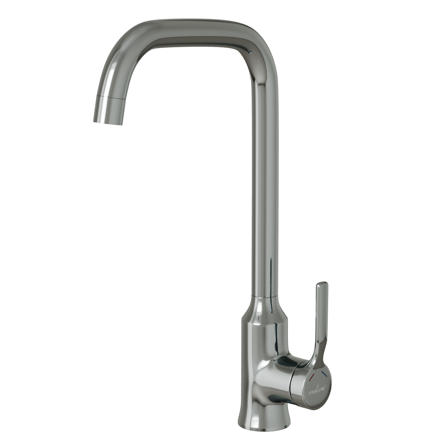 Смеситель для кухни MIXLINE ML40-032 "Flat" 35k высокий излив боковая ручка (553906)