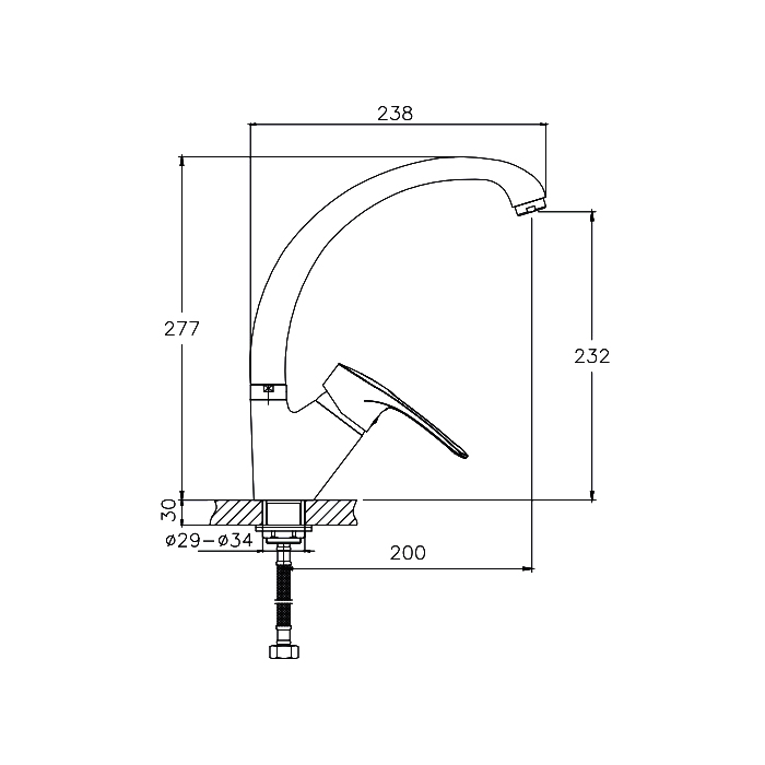 Смеситель для кухни Cron белый (CN77318-WC) - фото 2