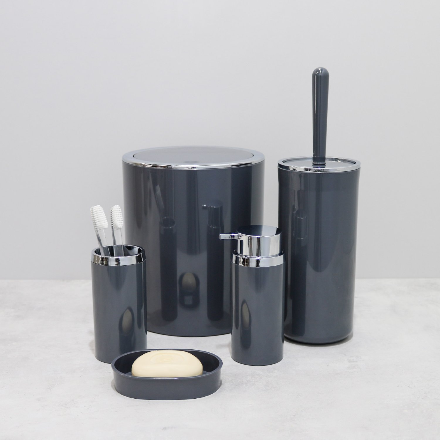 Мыльница FIXSEN ROUND GRAY (FX-453-4) - фото 2