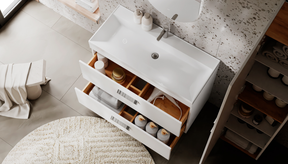 Тумба напольная Velvex Orlando 100 белый матовый под раковину rkCla.100-81 (Classica) (tn.ORL.CLA.100.2Y белый матовый) - фото 5