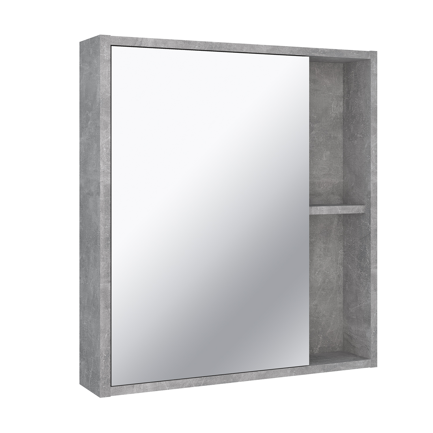 Зеркальный шкаф Runo серый бетон Эко 60 (00-00001186) - фото 1