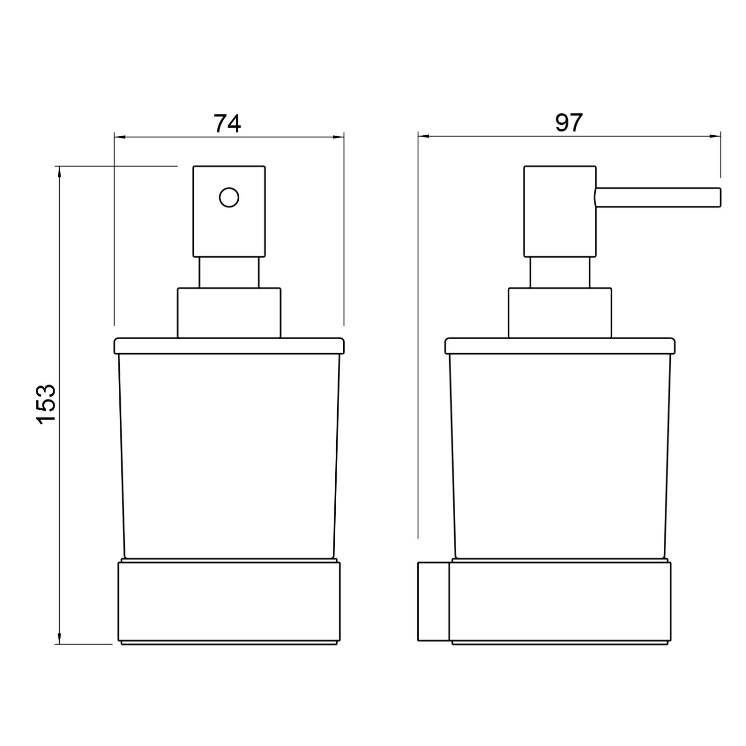 Дозатор Timo Selene черный (14039/03) - фото 2