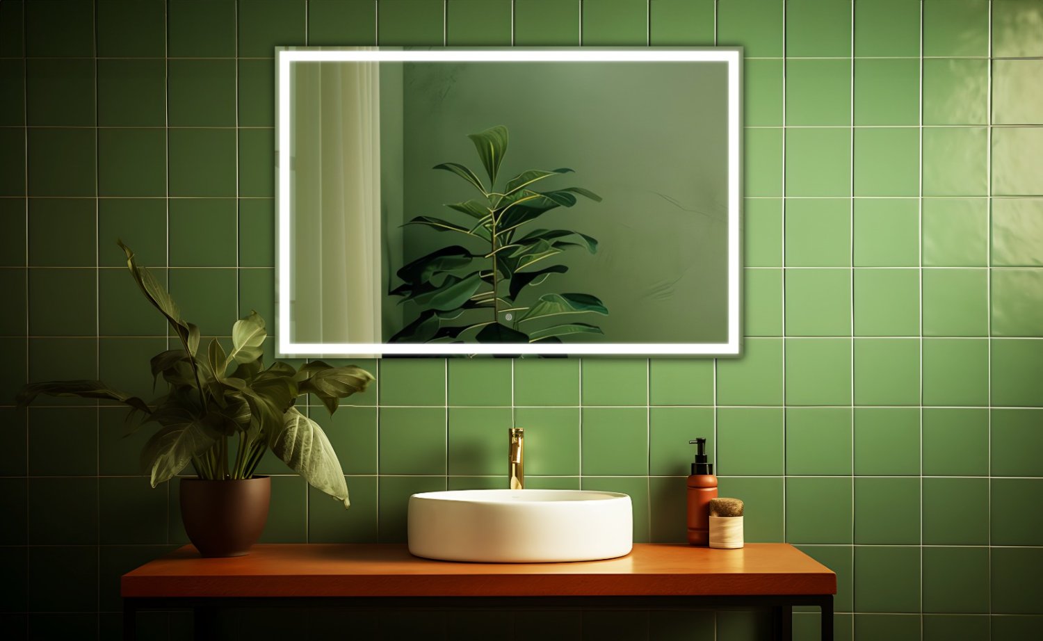 Зеркало DQ Франкфурт (Frankfurt) 100х80 с подсветкой (DQMFRA10080)