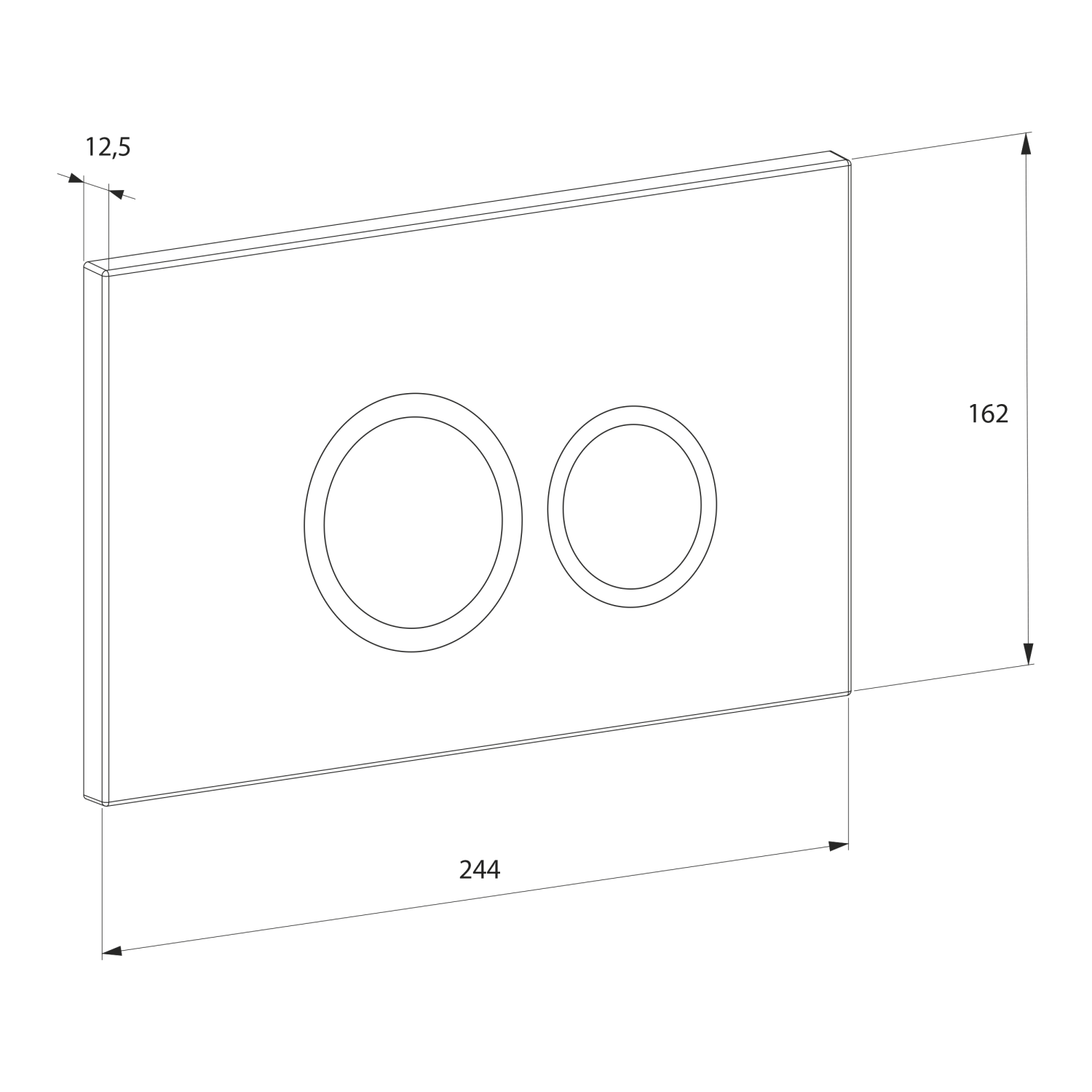 Клавиша смыва D&K Bayern графит (арт.инсталл DI8050127) (DB1529006) - фото 3
