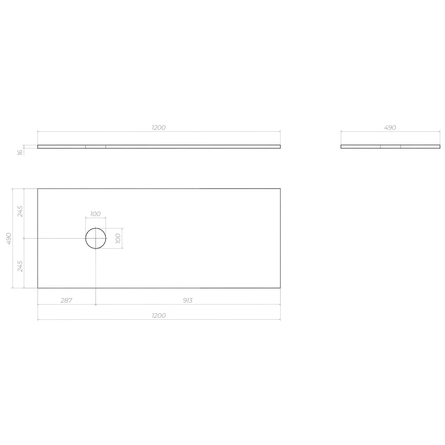 Столешница VIGO Urban 1200 для стир.машины/раковины (st.URB.120) - фото 3