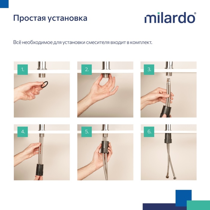 Смеситель для кухни Milardo (M01SB2FM05) - фото 3
