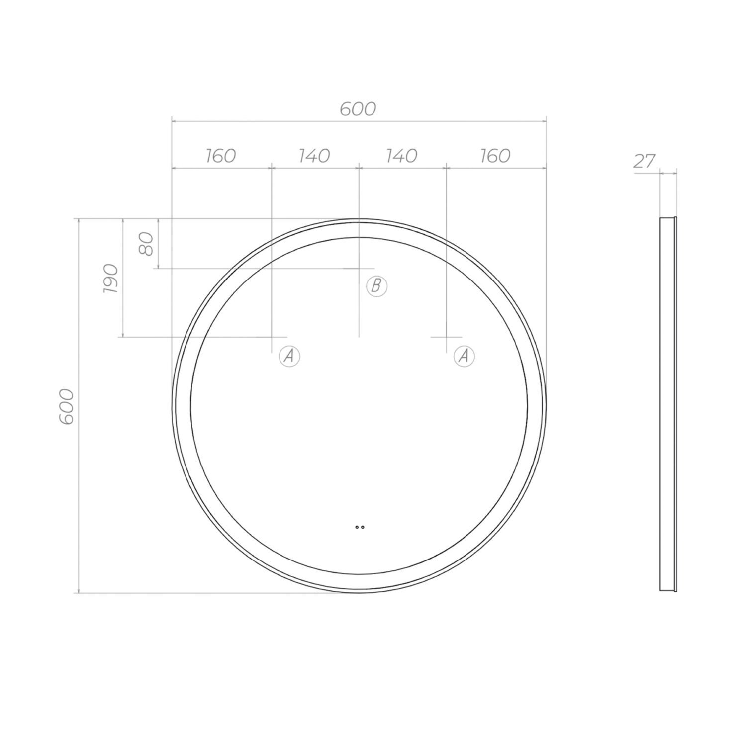 Зеркало VIGO Cosmo Comfort 600 (138) - фото 3