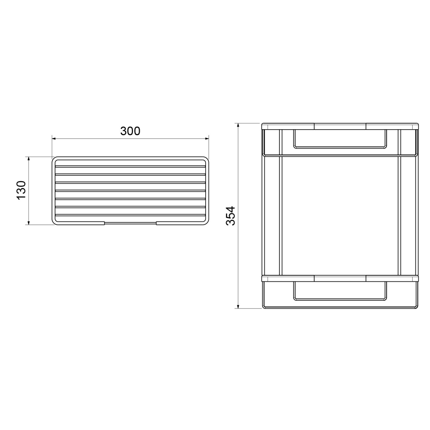 Полка двойная Timo Saona никель (13083/13) - фото 2