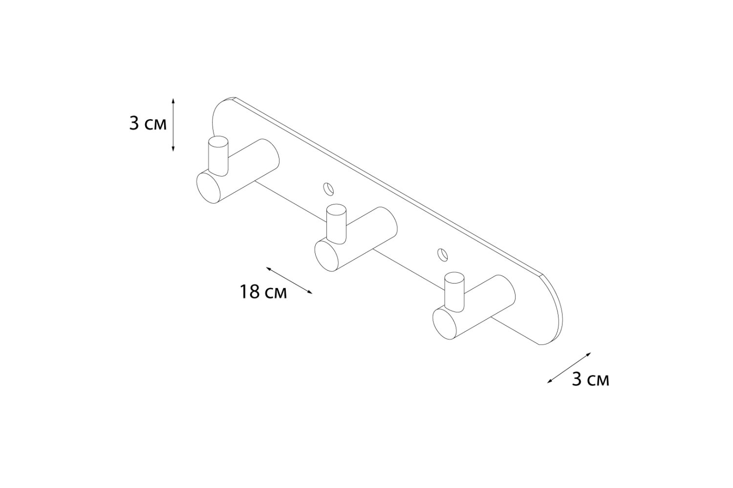 Планка FIXSEN Hotel 3 крючка (FX-31005-3) - фото 3