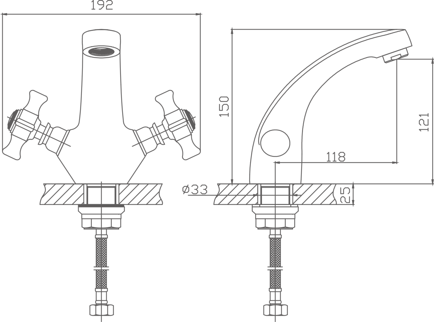 Смеситель для раковины Cron хром (CN1024) - фото 2