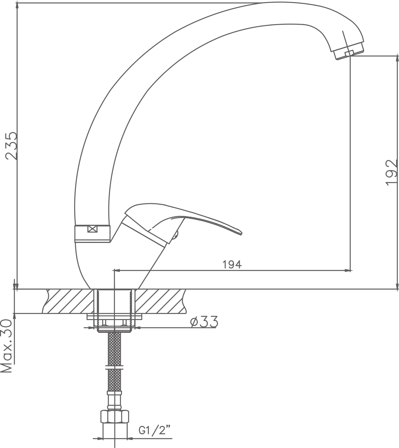 Смеситель для кухни Cron хром (CN4137-2) - фото 2