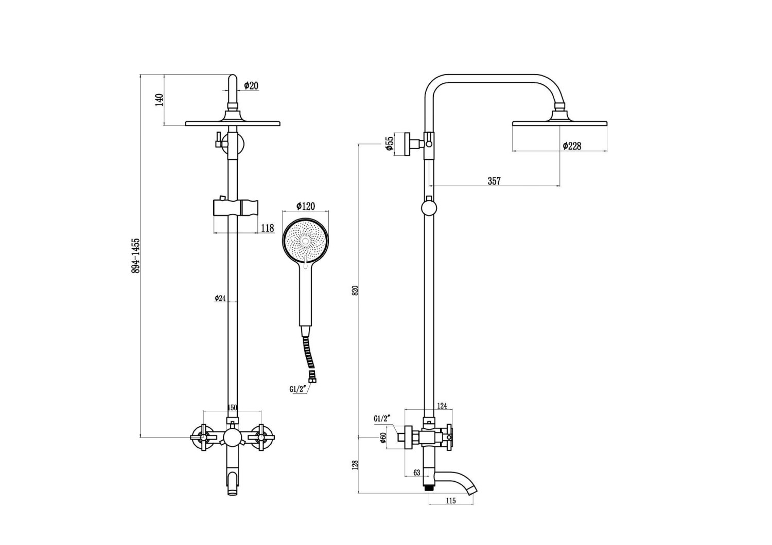 Душевая стойка Fmark (FS8445) - фото 2