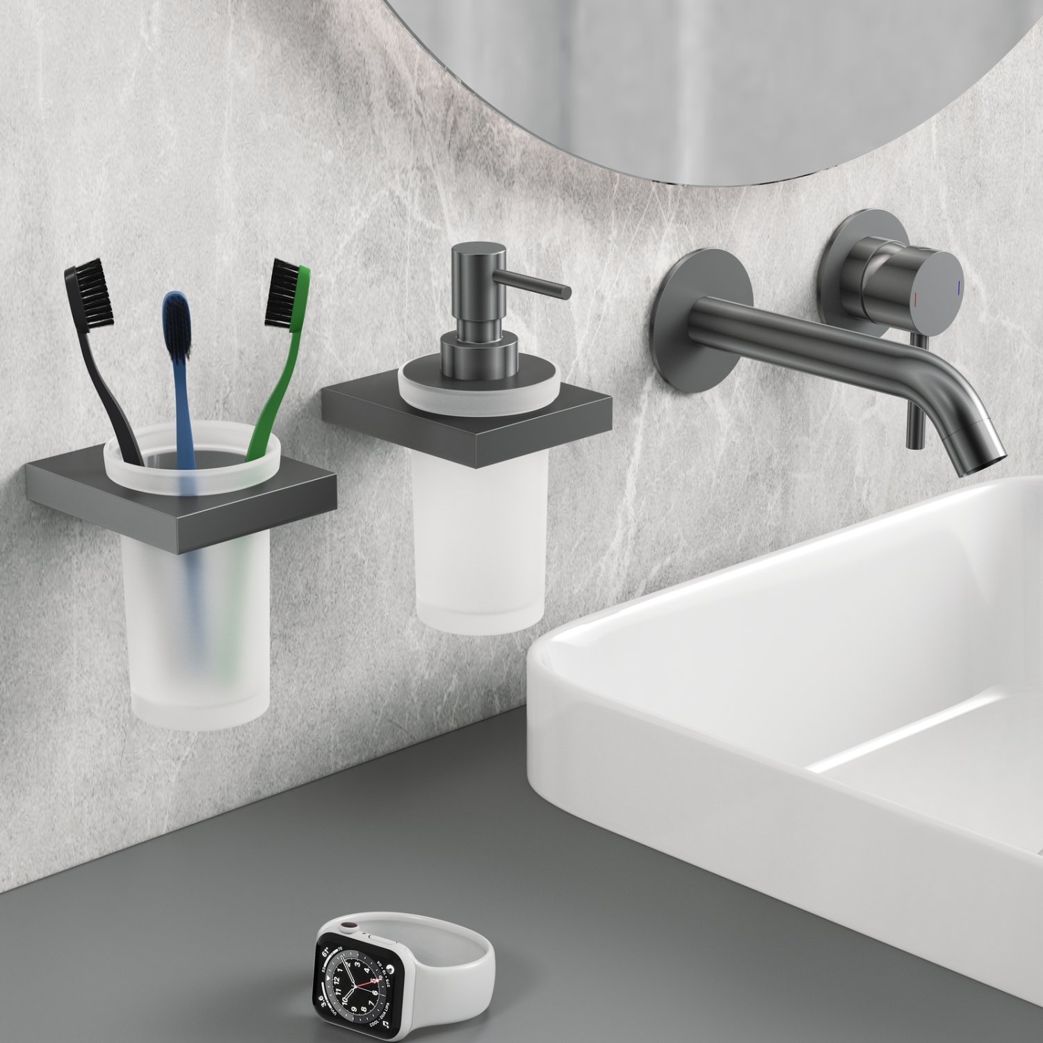 Стакан для зубных щеток Timo Petruma черное золото (15233/18) - фото 2