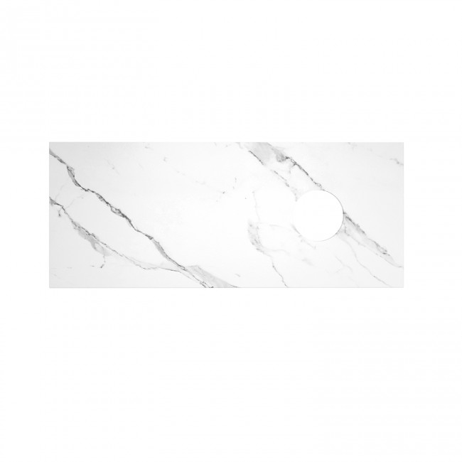 Столешница Runo универсальная белый мрамор (на  тумбы Лира 60, Орион 60) Каппа 120 (00-00001090)