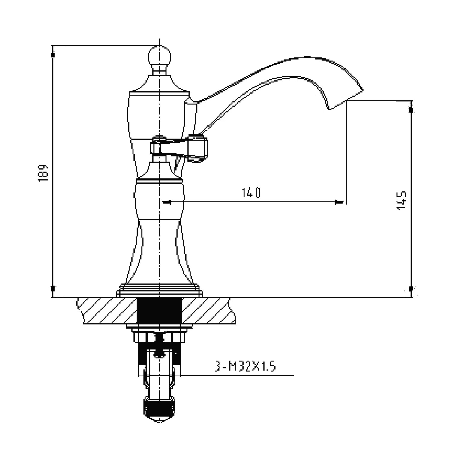 Смеситель для раковины Timo Unari (7511/04F black antique) - фото 3