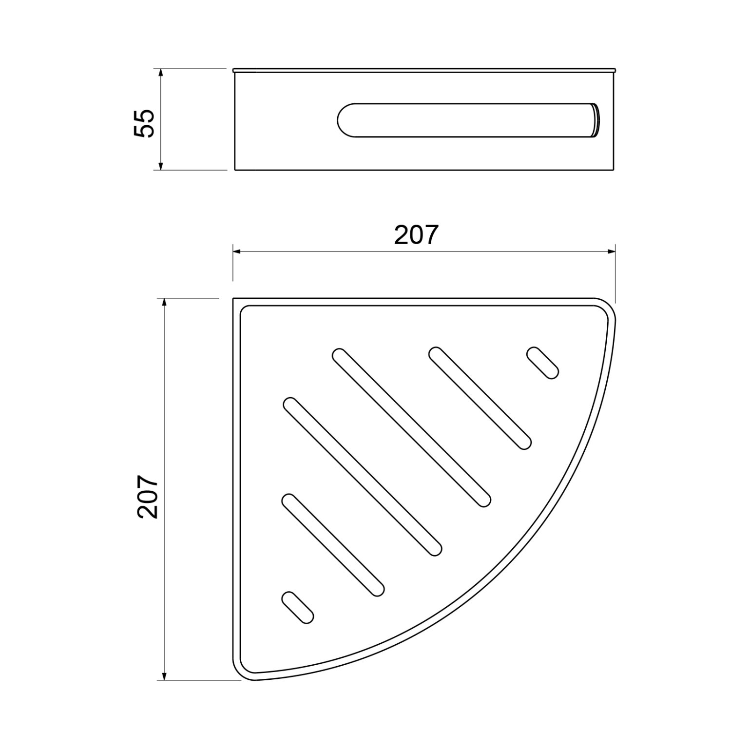 Полка угловая Timo Luiroчерное золото (18577/18) - фото 2