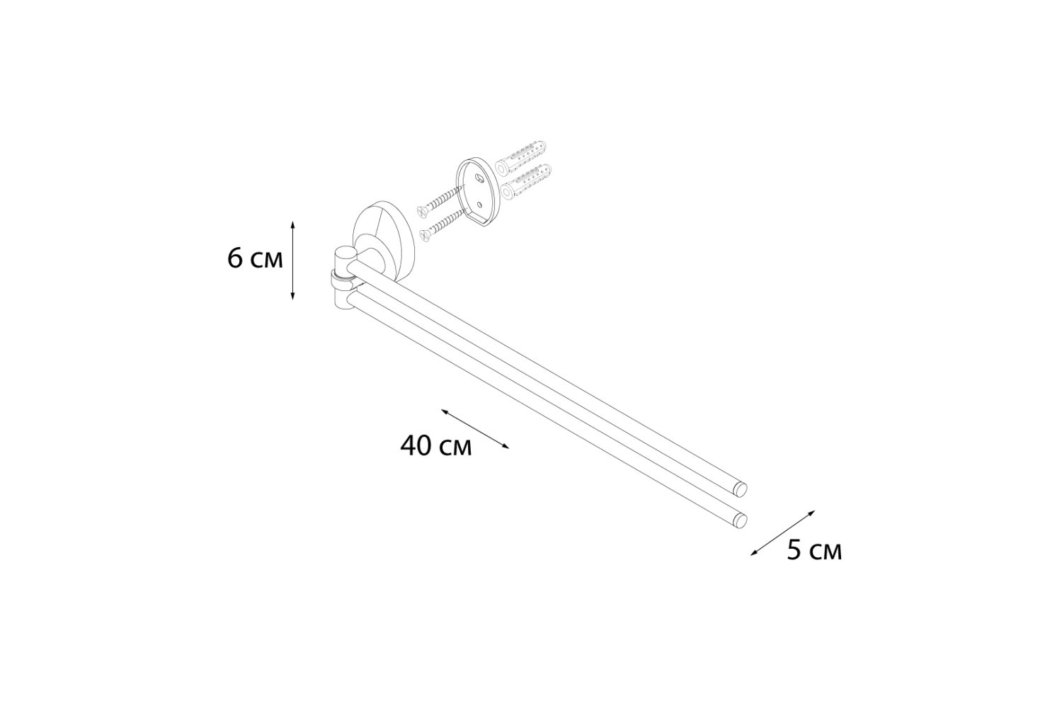 Полотенцедержатель FIXSEN Europa рога 2-ой (FX-21802A) - фото 3