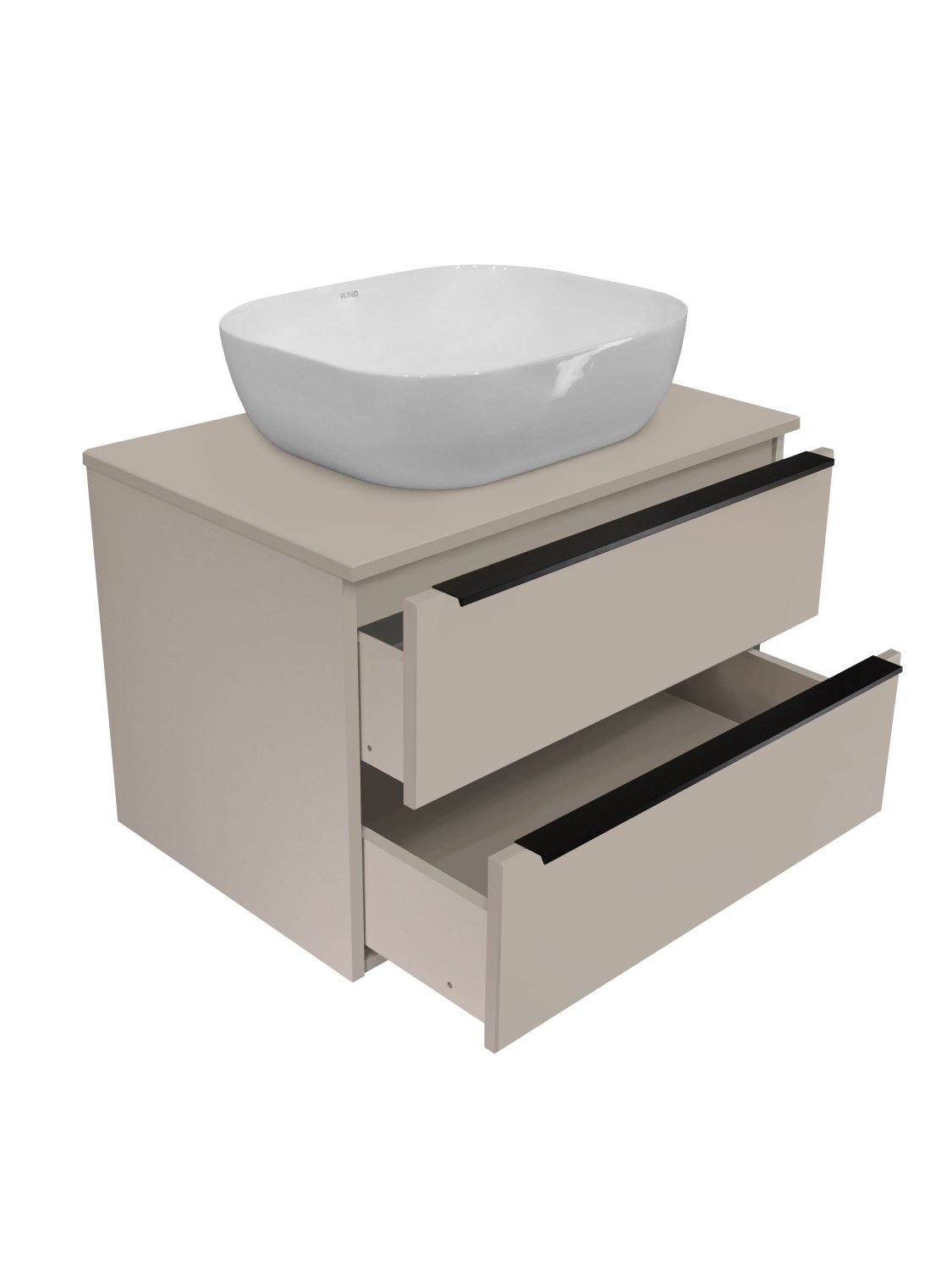 Тумба Runo Мальта 70 подвесная розовая/бежевая под накладной умывальник (00-00004896) - фото 2